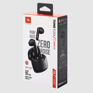 JBL Tune Flex True In Ear Wireless Earbuds - Black-Pure Bass